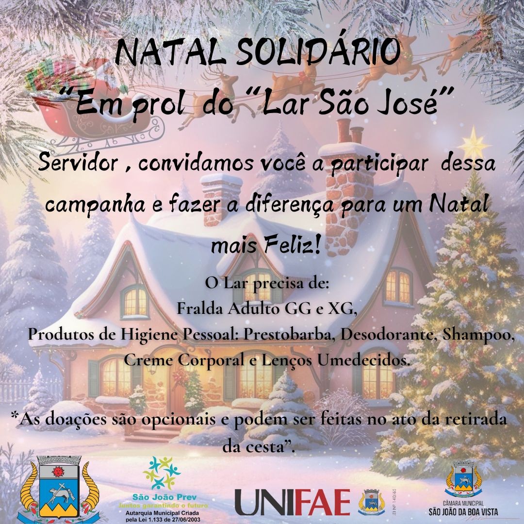 Campanha Natal Solidário e Cestas Natalinas - 2025